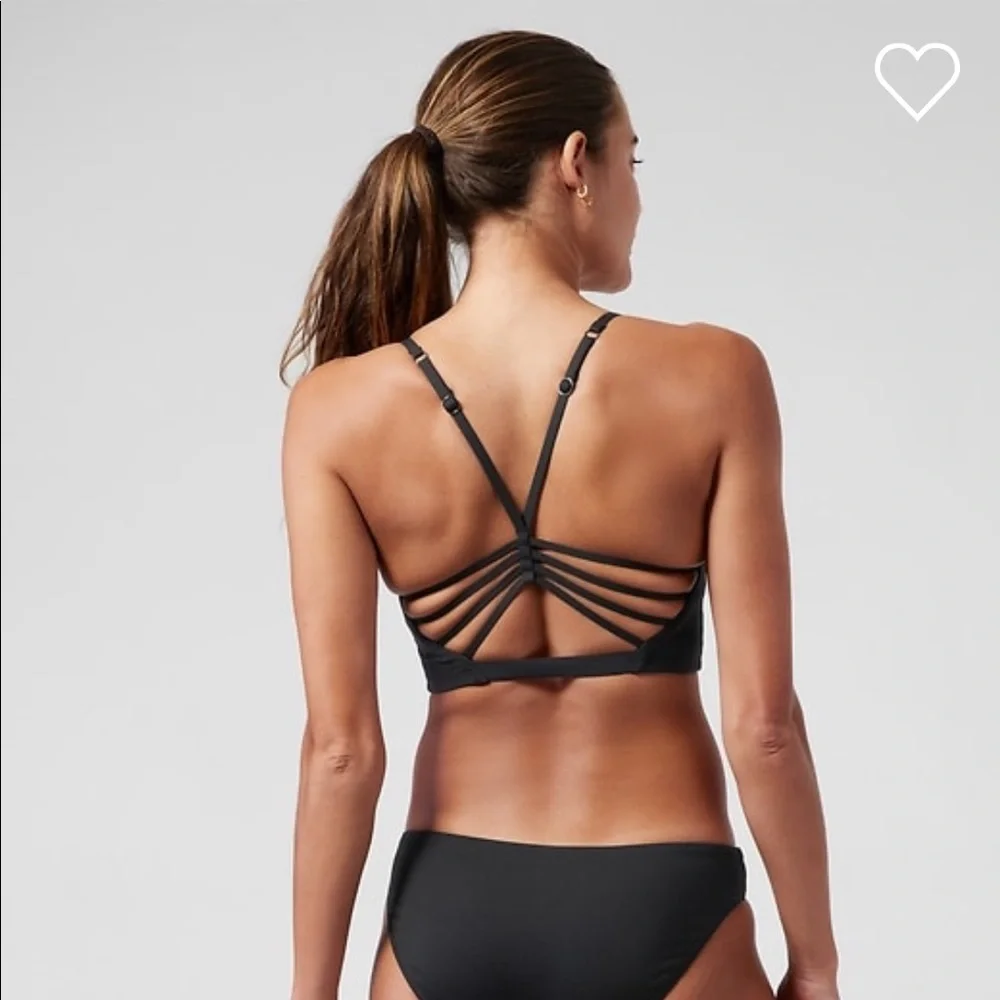 🖤 Athleta Ventura Crop Bikini Top A-C // Black